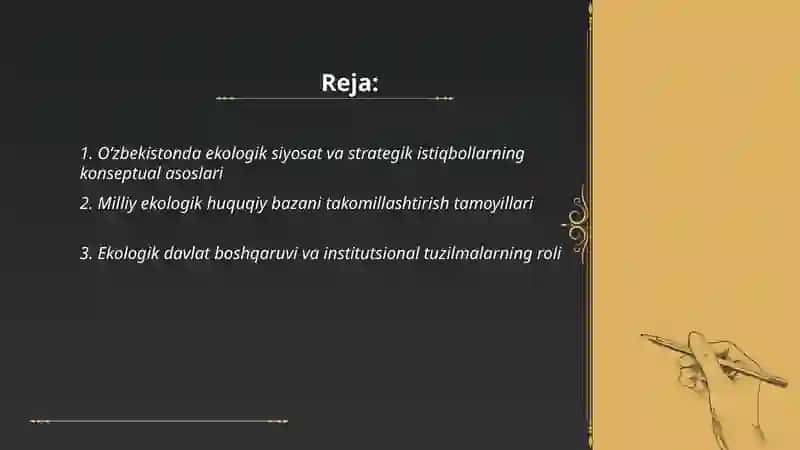 Oʻzbekistonda ekologik muammolarni bartaraf etishning konseptual asoslari 2
