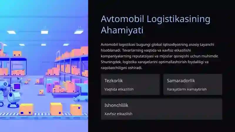 Avtomobil Transportida Logistika Xususiyatlari 2