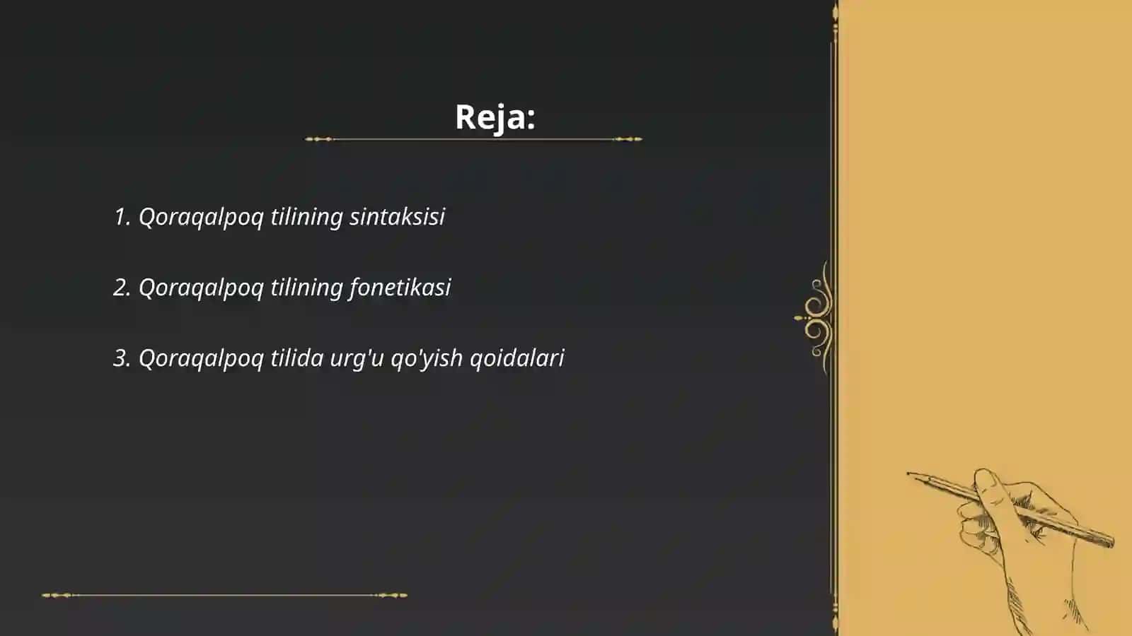 Qoraqalpoq tilning umumiy gramatik xususyatlari 2