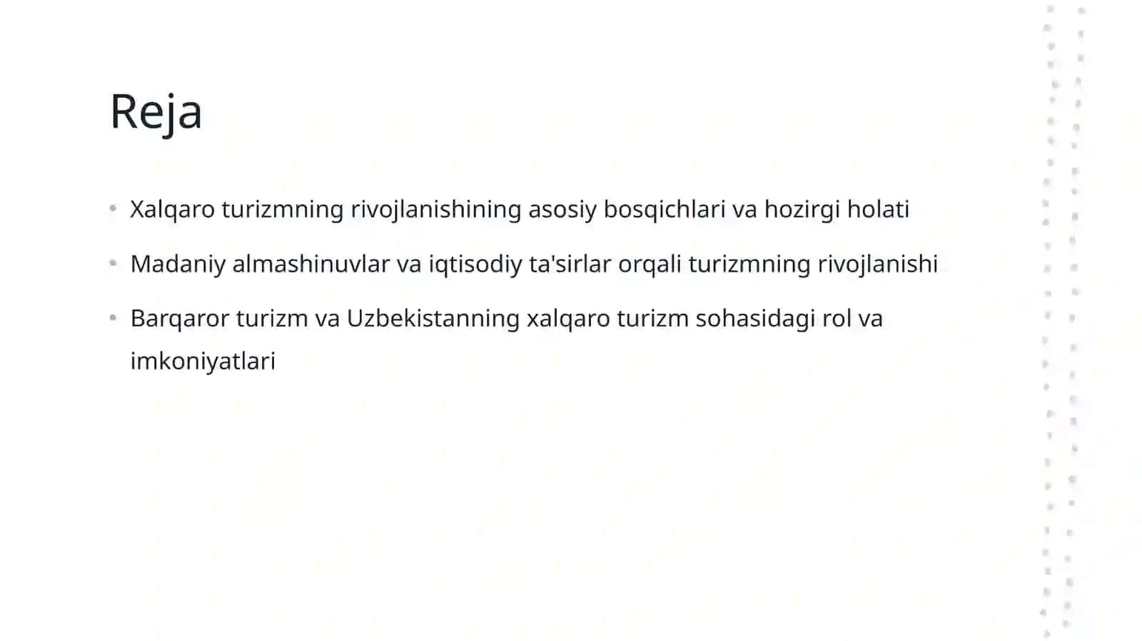 Xalqaro turizmning rivojlanishi 2