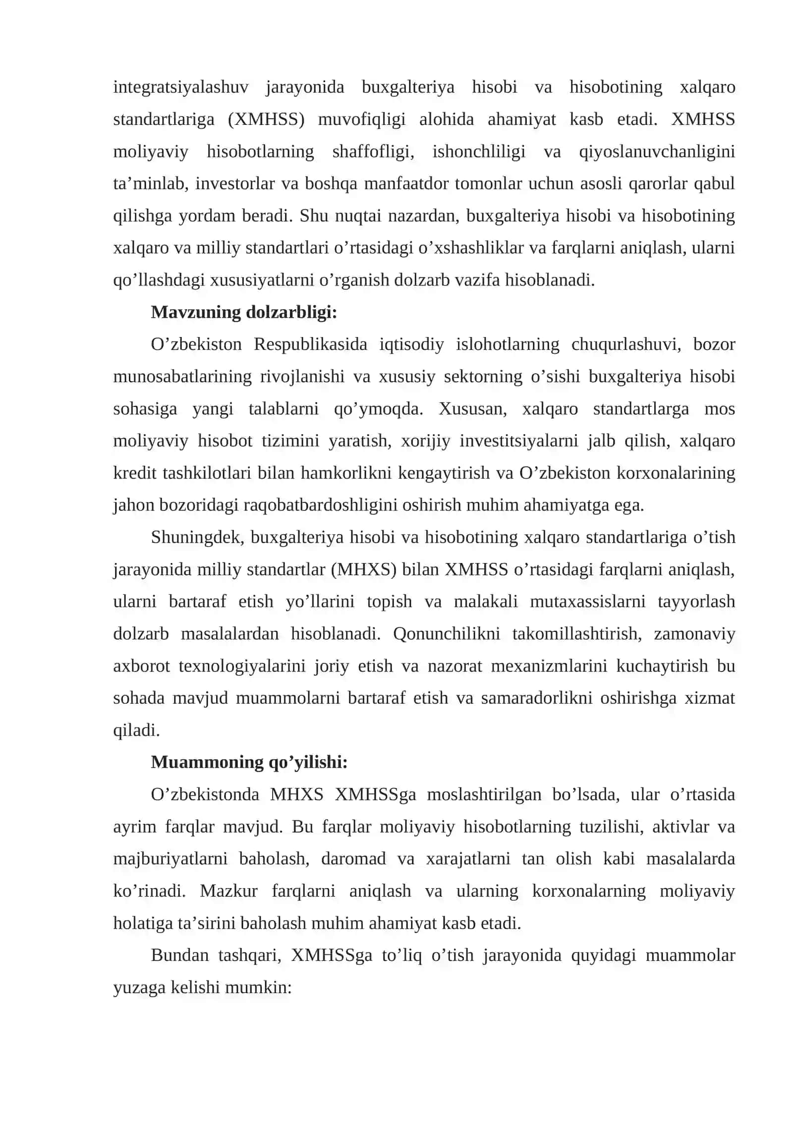 BUXGALTERIYA HISOBI VA HISOBOTINING XALQARO VA MILLIY STANDARTLARI XUSUSIYATLARI 2