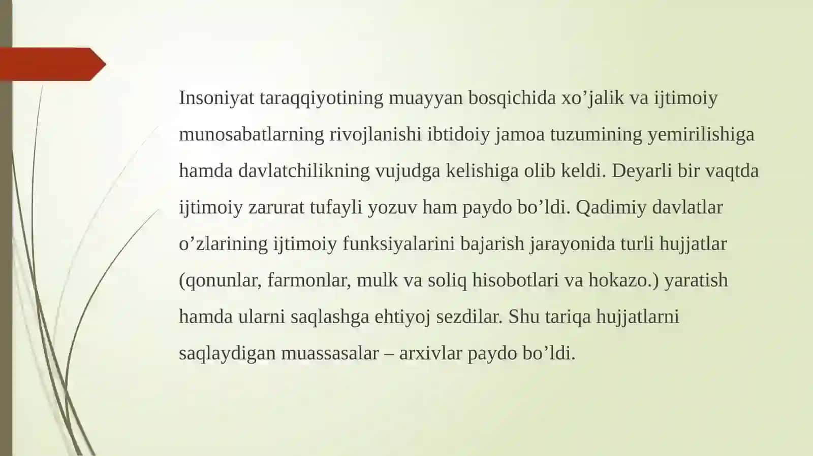 Qadimgi Sharq davlatlarida arxivlarning vujudga kelishi 2