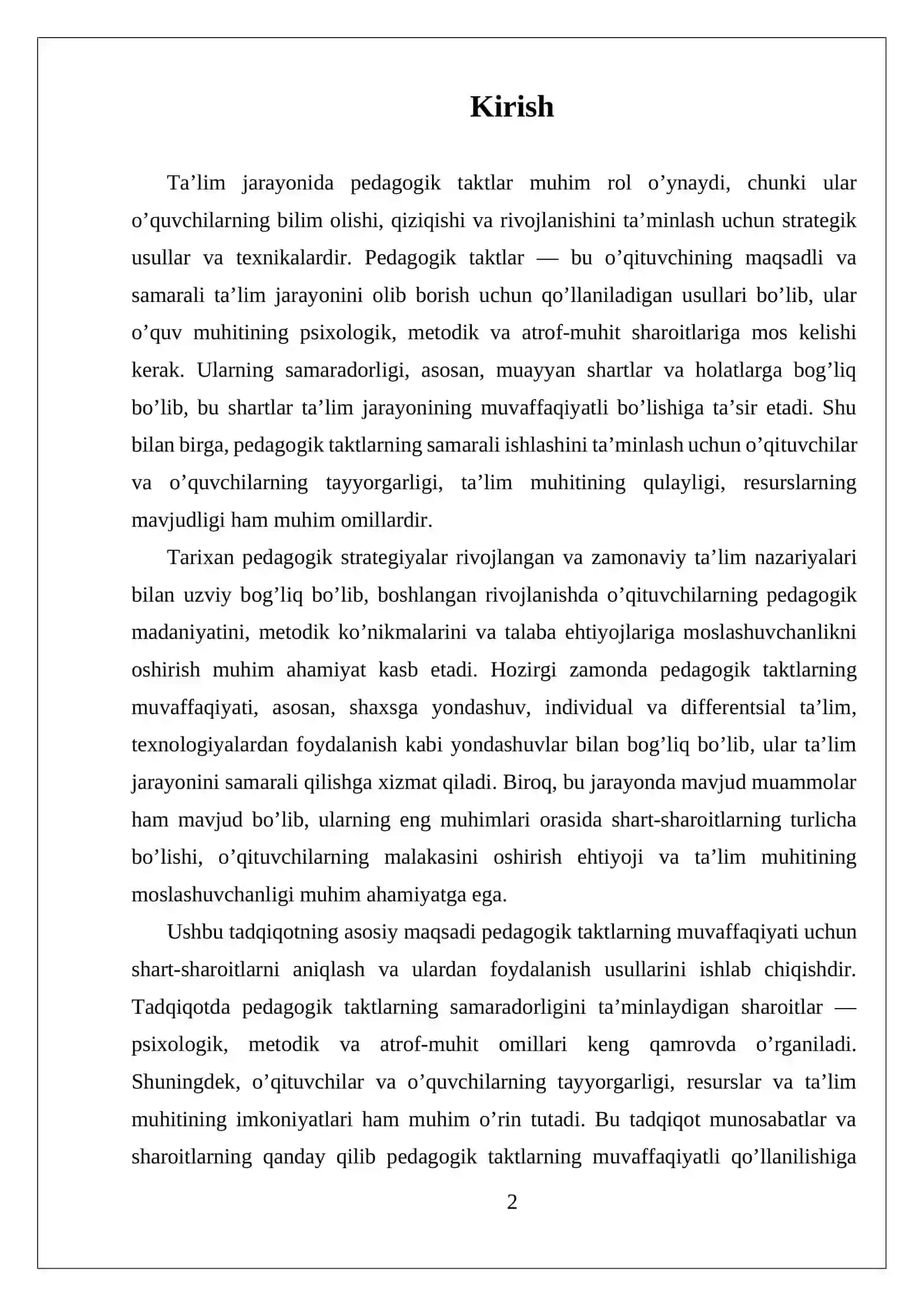 PEDOGOGIK TAKTNI QULLASH SHARTLARI 2
