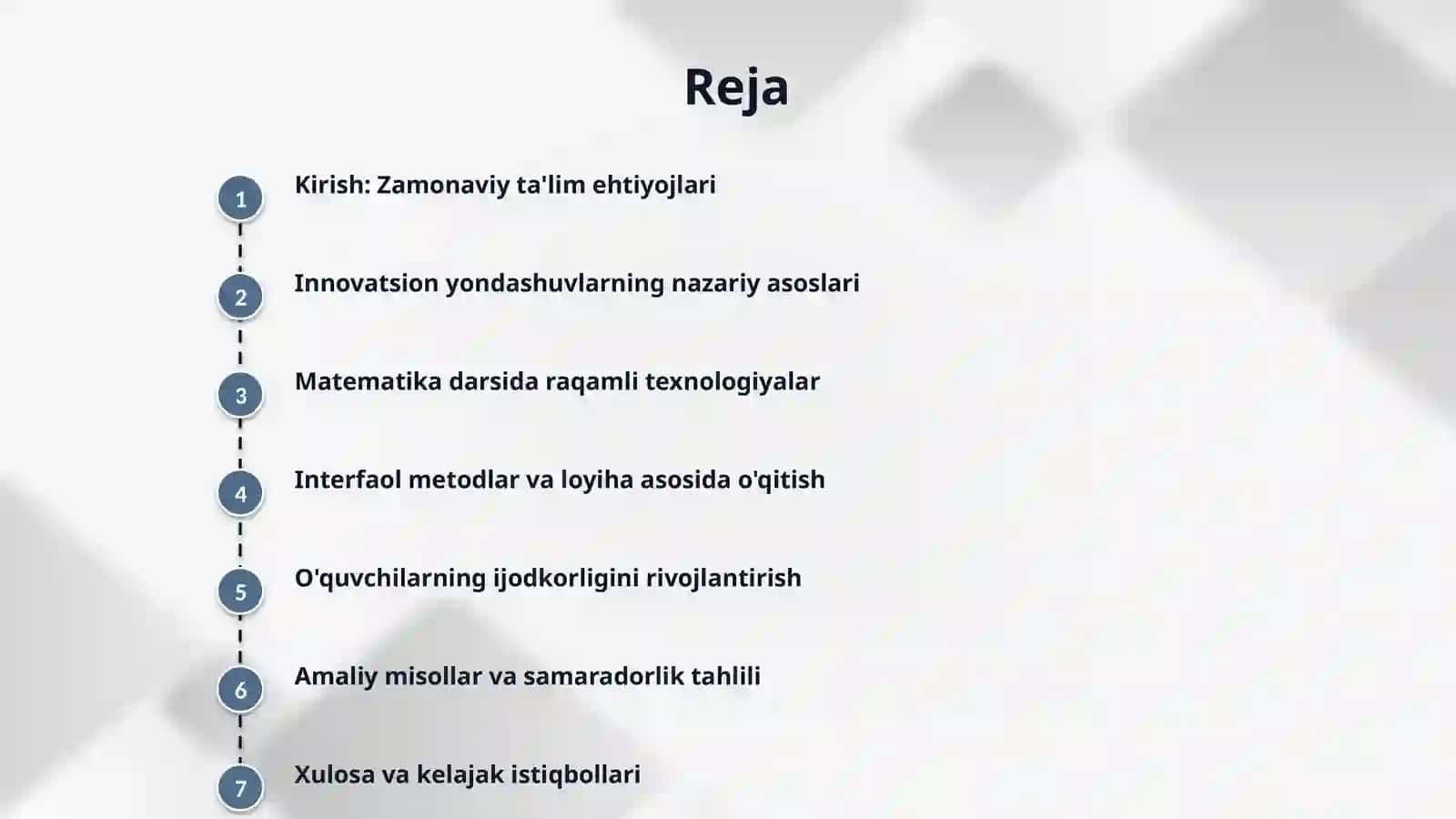 Matematika darsini tashkil etishda innovatsiyadan foydalanish 2