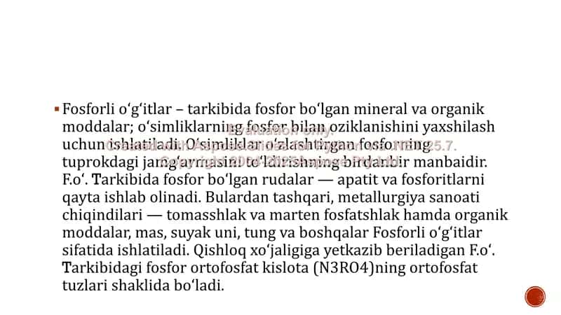 Fosforli oʻgʻitlar, VIIA guruh elementlari (Galogenlar). Brom va yod birikmalari 2