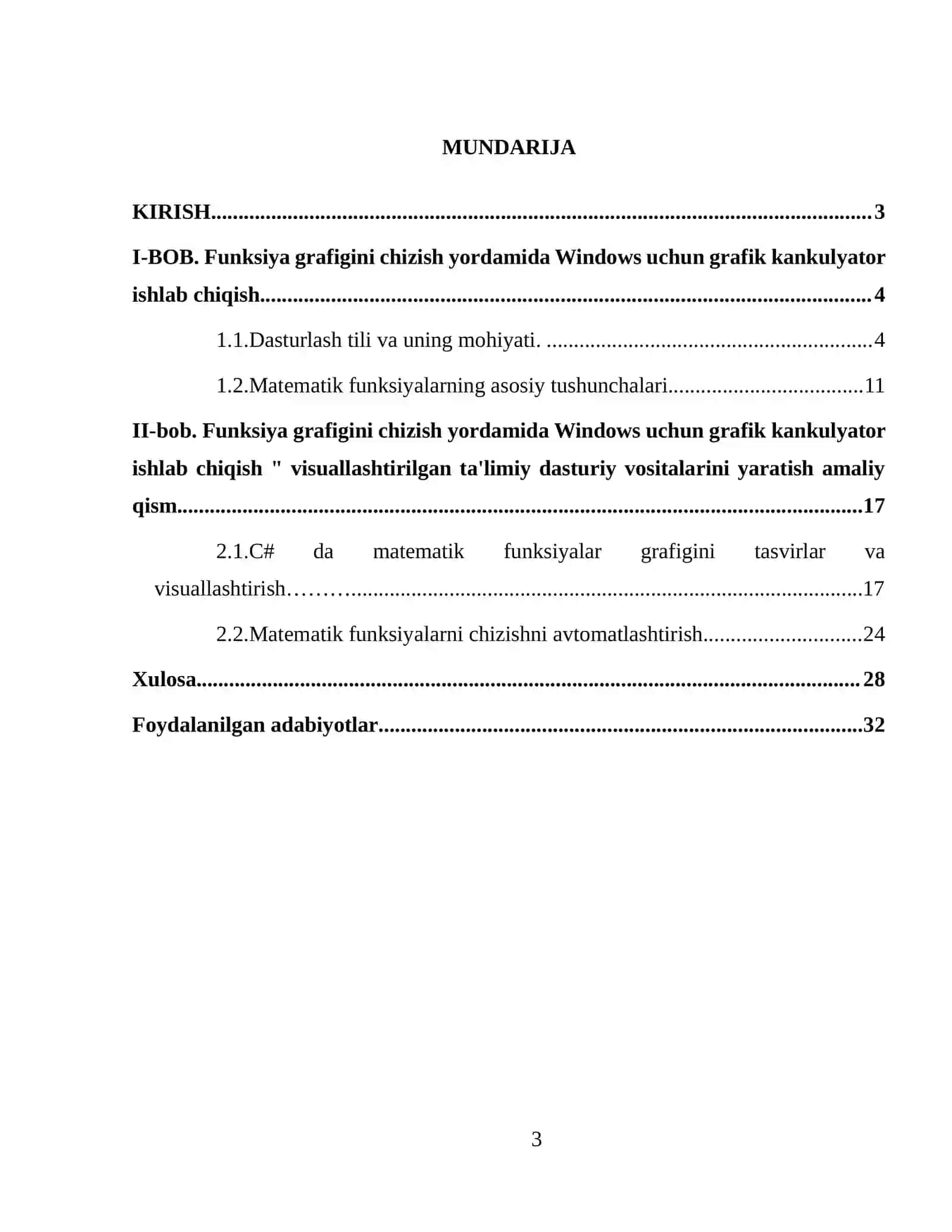 Funksiya grafigini chizish yordamida Windows uchun grafik kankulyator ishlab chiqish 2