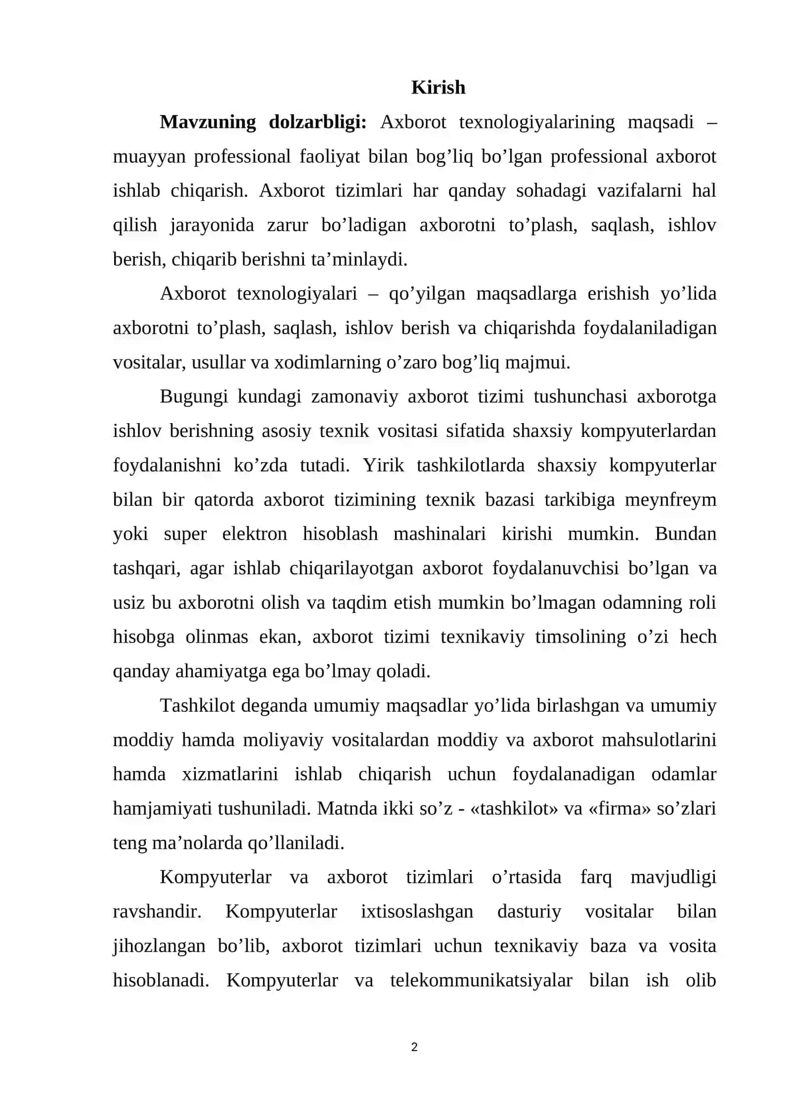 Global axborot texnologiyalari taraqqiyotini chuqurlashuvi 2