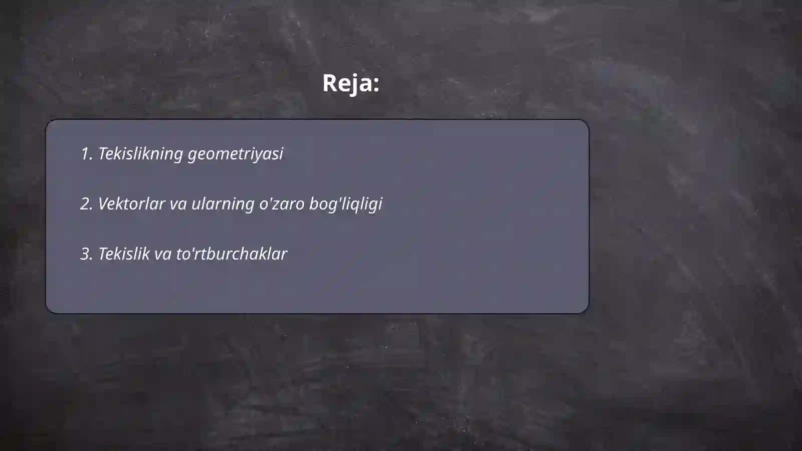 Tekislikning geometriyasi 2