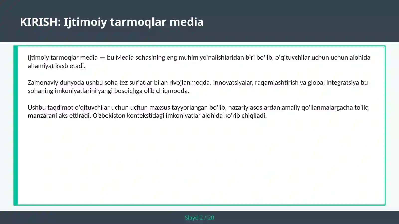 Ijtimoiy Tarmoqlar Media 2