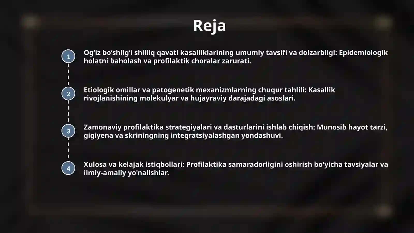 Og’iz bo’shligi shilliq qavati kasalliklari profilaktikasi 2