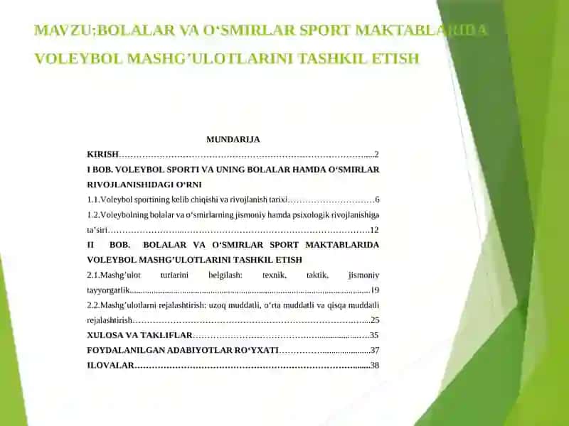 TANLANGAN SPORT TURLARI NAZARIYASI VA USLUBIYATI TAQDIMOTI 2