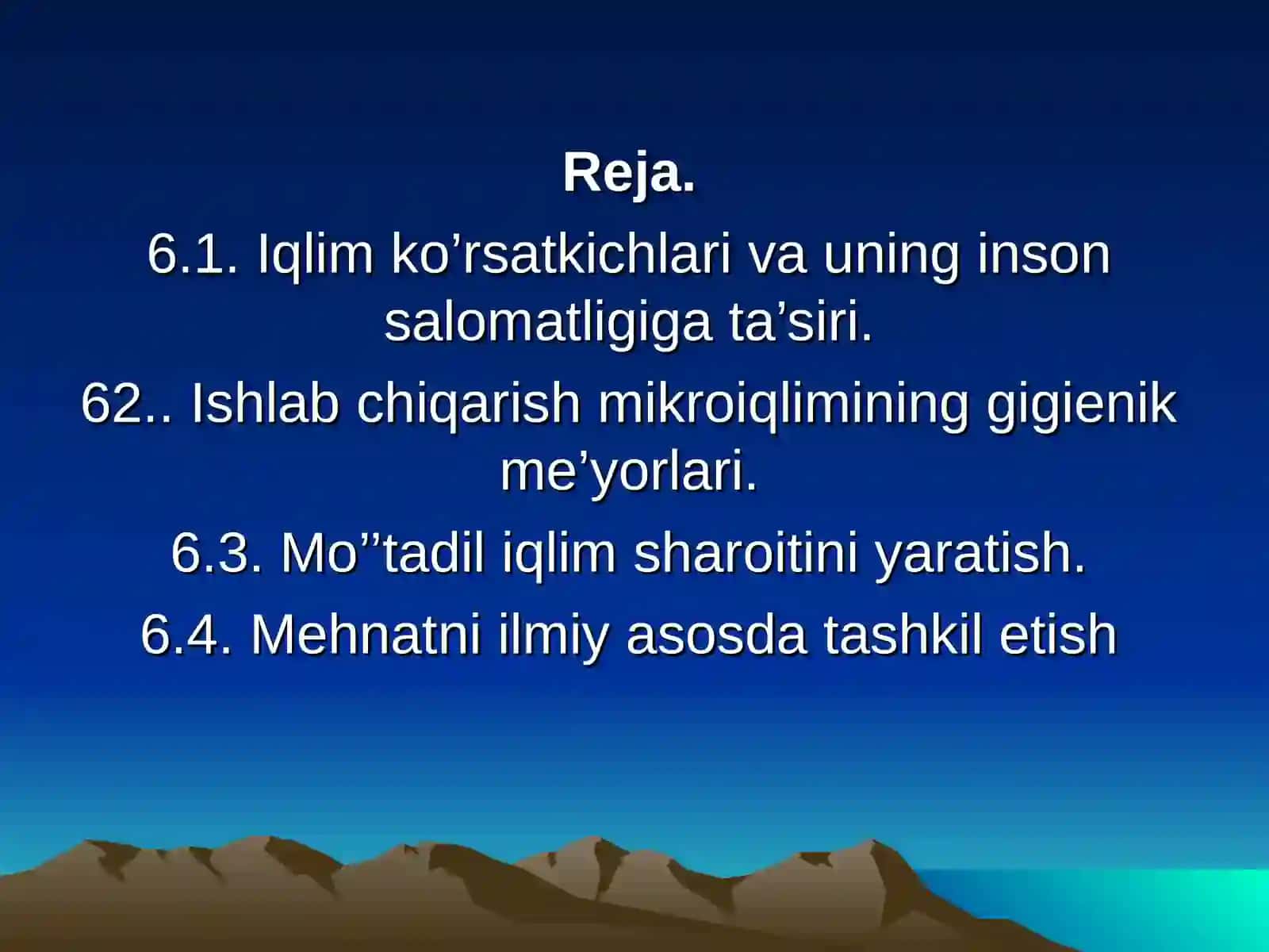 Ishlab chiqarishning sanitariyasi va gigienasi me`yorlari 2