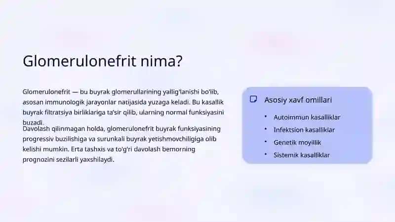 Glomerulonefritlar: Tasnifi va Klinikasi 2