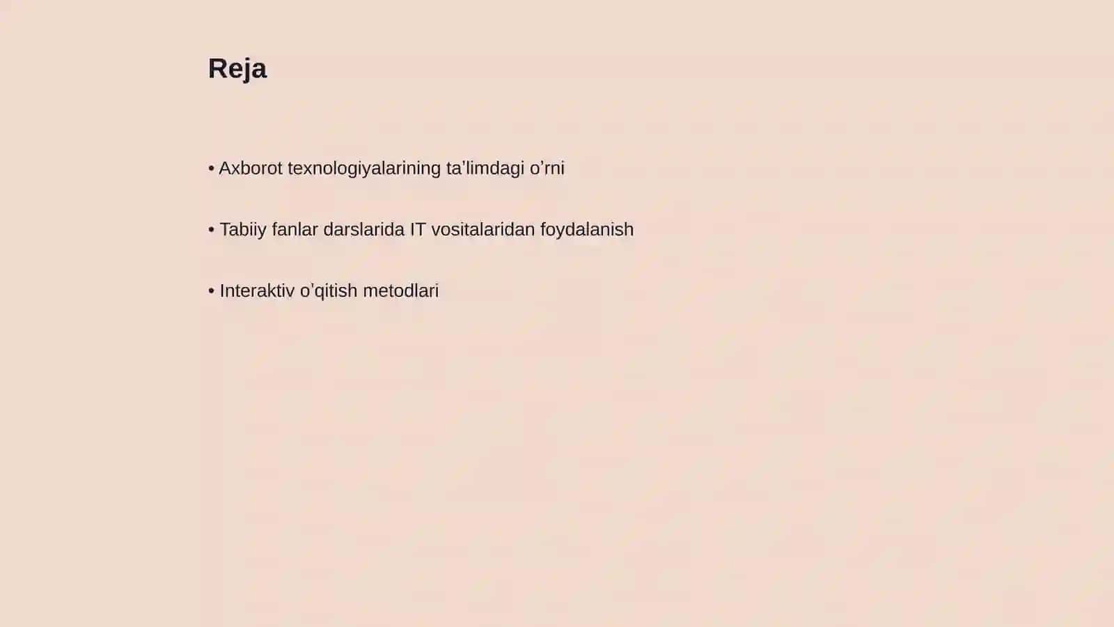 Boshlangʻich taʼlim tabiiy fanlar darslarida axborot texnologiyalaridan foydalanishga oid taqdimot tayyorlash 2
