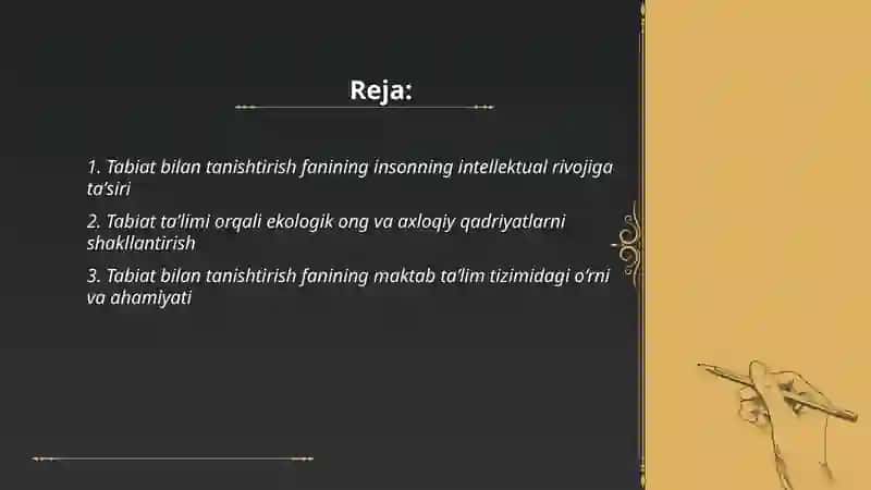 Tabiat bilan tanishtirish fanining intellektual rivojiga ta'siri 2