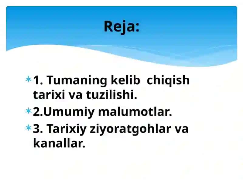 O'lkashunoslik fanidan tayyorlagan Mustaqil ishi 2