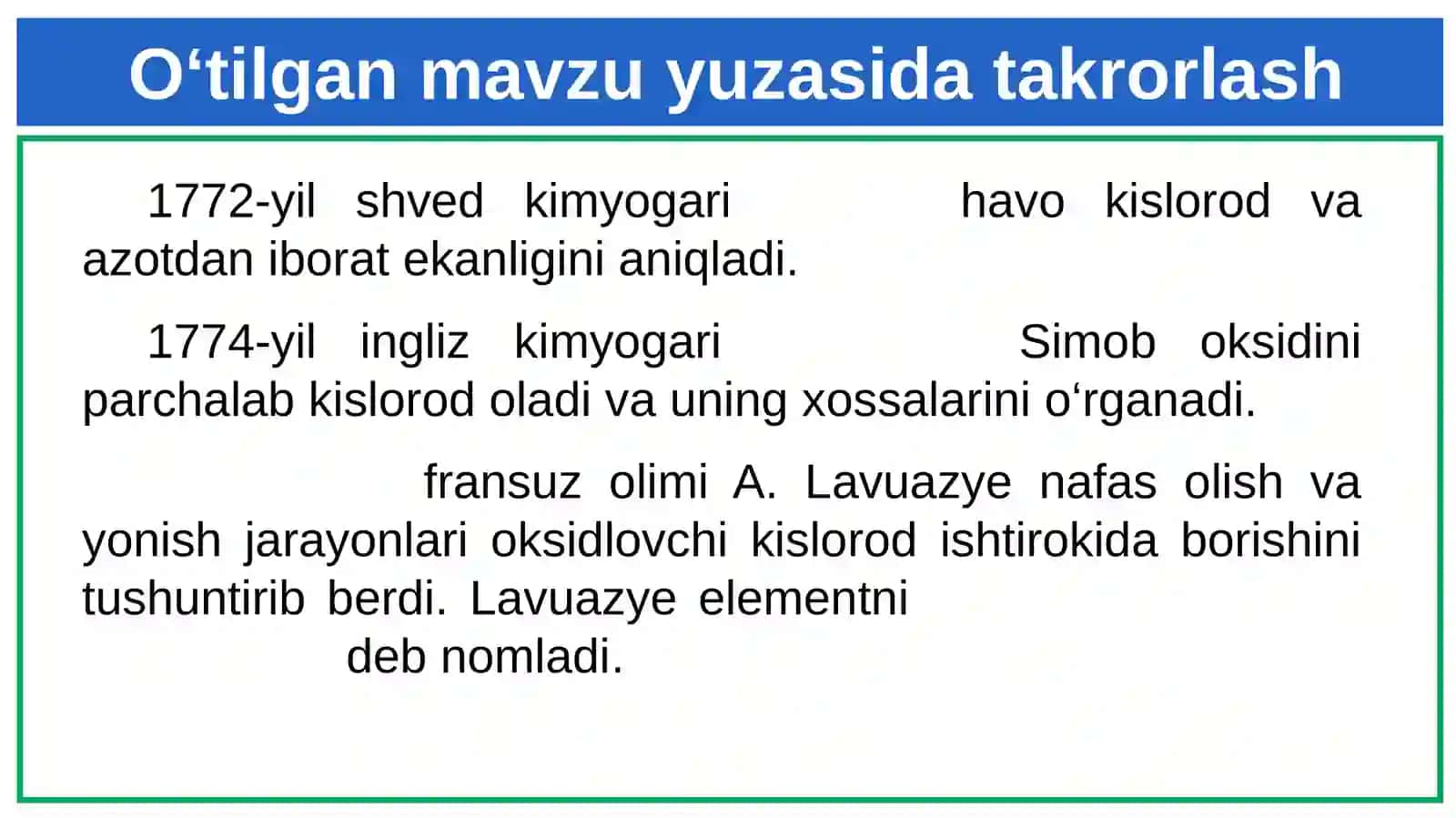 Kislorod – oddiy modda 2