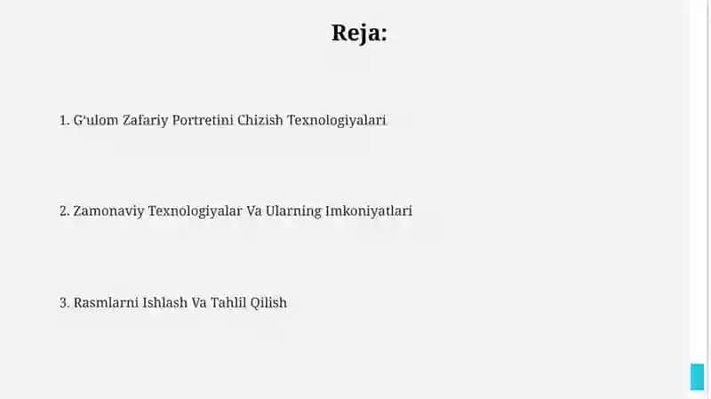 GʻULOM ZAFARIY PORTRETINI CHIZISH TEXNALOGIYASI 2