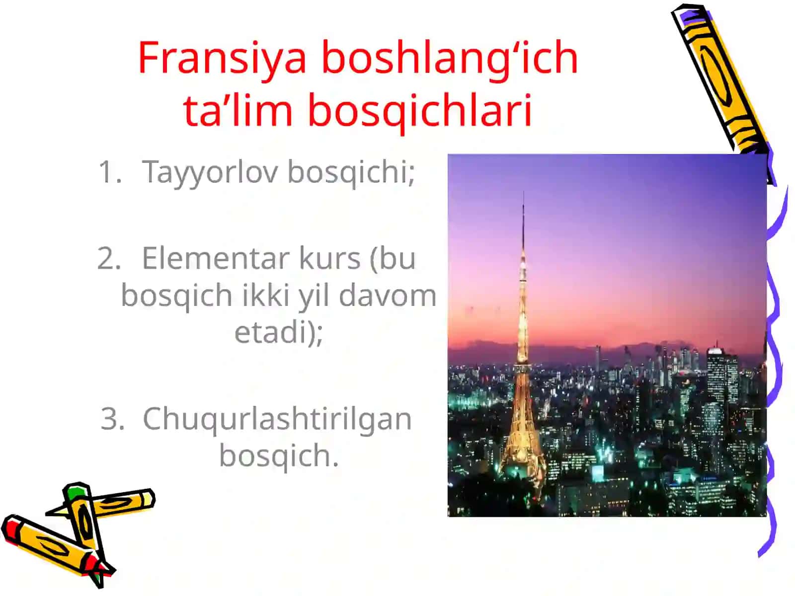Fransiyada ta’lim tizimi 2
