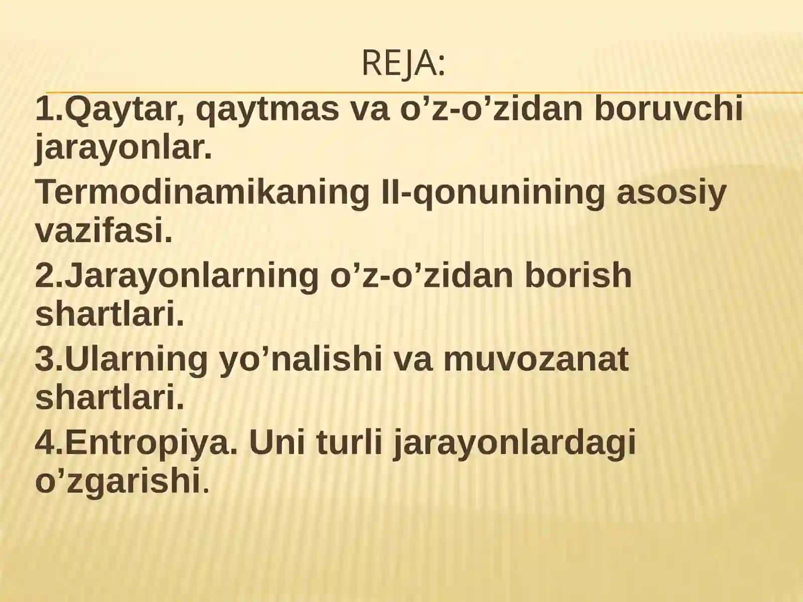 TERMODINAMIKANING2 -QONUNI. ENTROPIYA 2