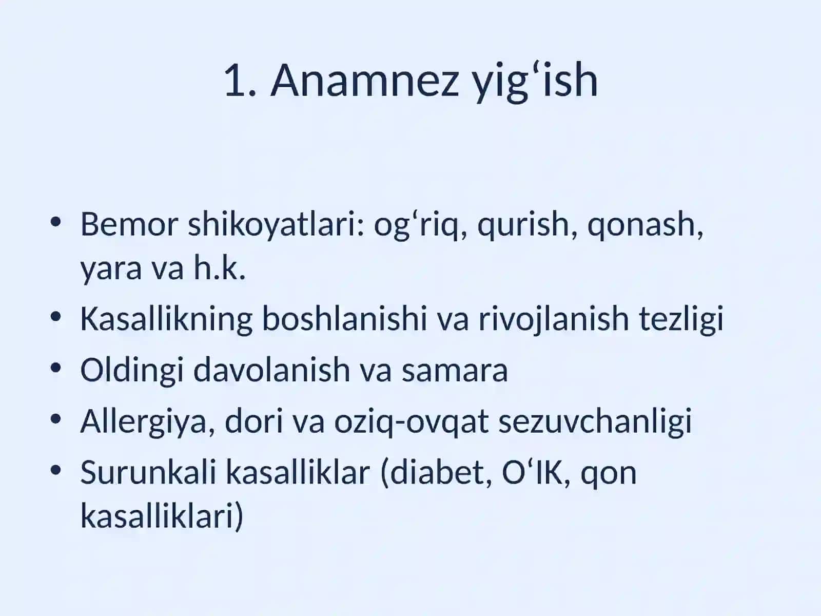 Og‘iz bo‘shlig‘i shilliq qavati kasalliklarini tekshirish usullari 2