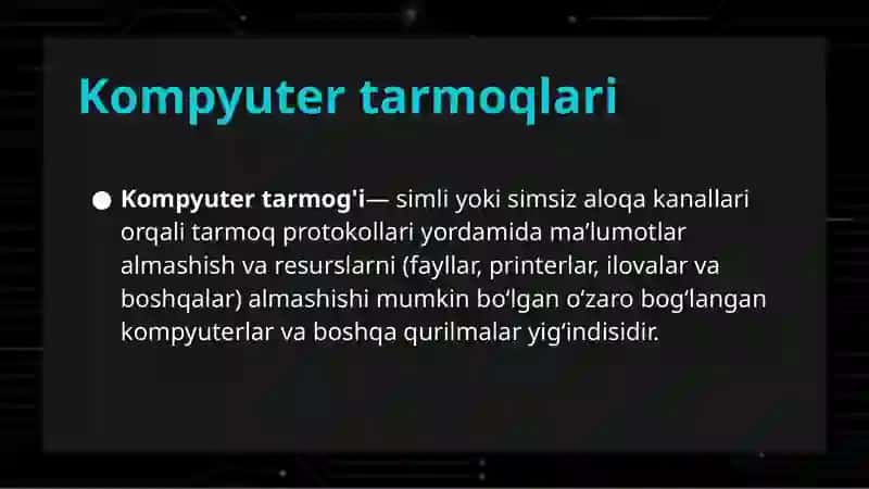 Kompyuter tarmoqlari 2