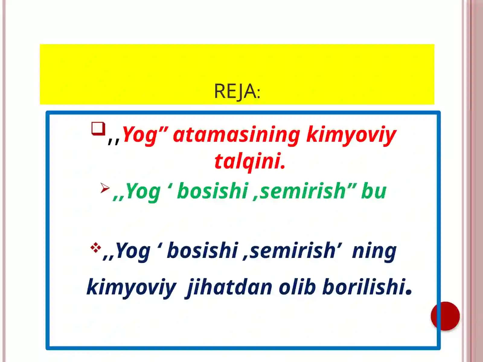 Biokimyo fanidan "Yog‘ bosishi, semirish" taqdimoti 2