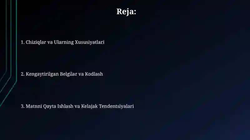 Chiziqlar va kengaytirilgan belgillar 2