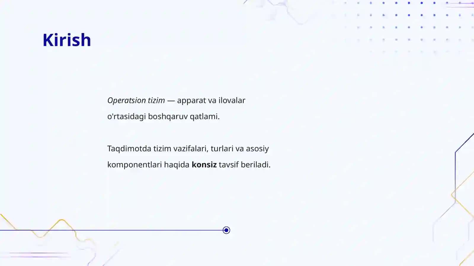 Operatsion tizimlar 2