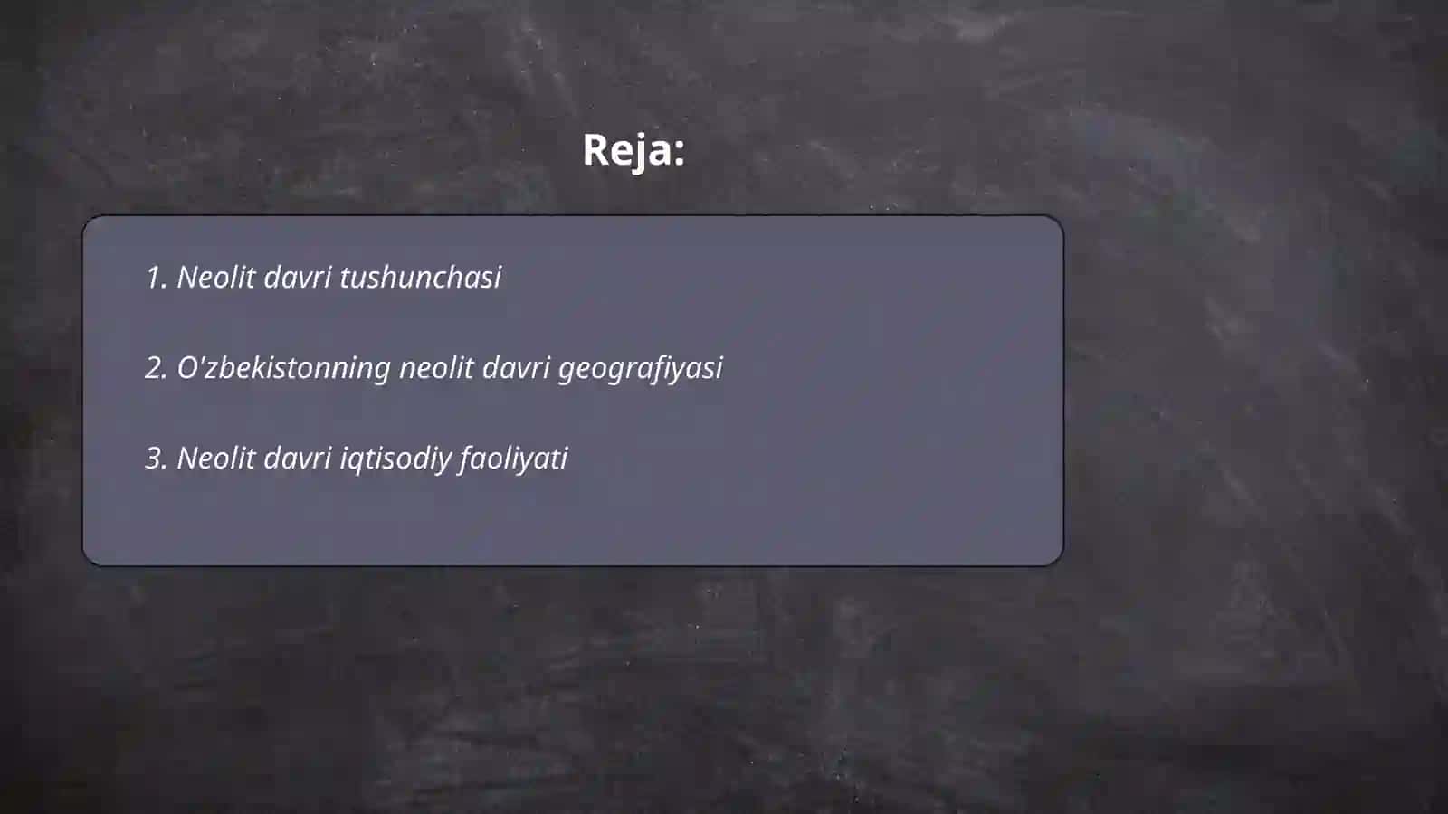 O'zbekiston hududida neolit davri manzilgohlari 2