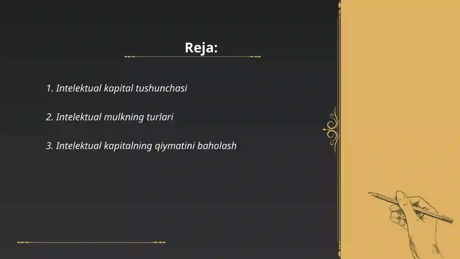 Intellektual kapital, intellektual mulkni shakllantirish va boshqarish 2