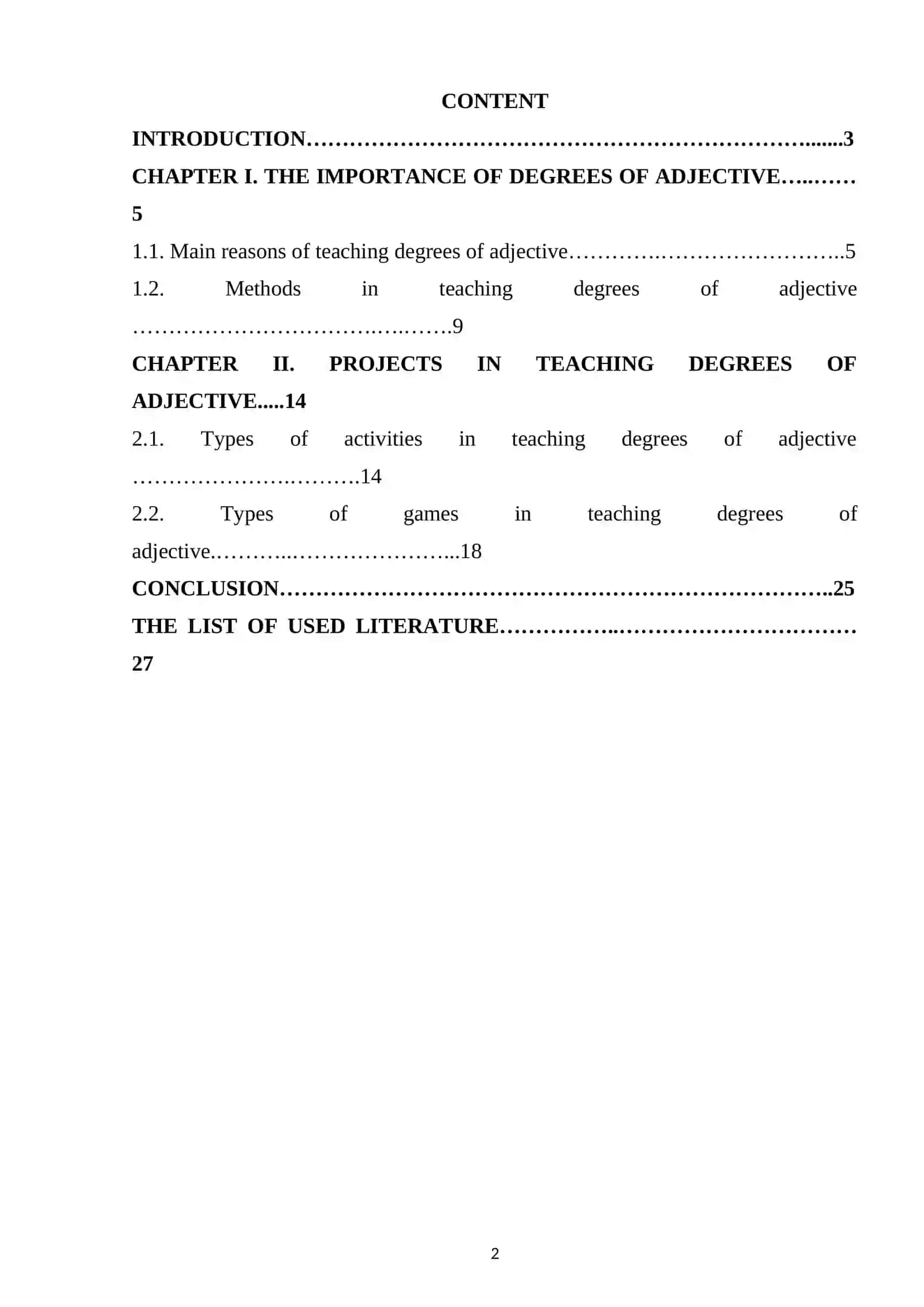 TEACHING METHODS, ACTIVITIES AND GAMES IN TEACHING DEGREES OF ADJECTIVE 2