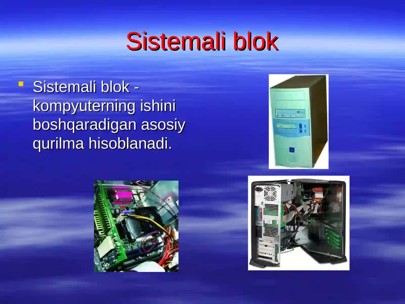 Shaxsiy kompyuterning asosiy qurilmalari 2