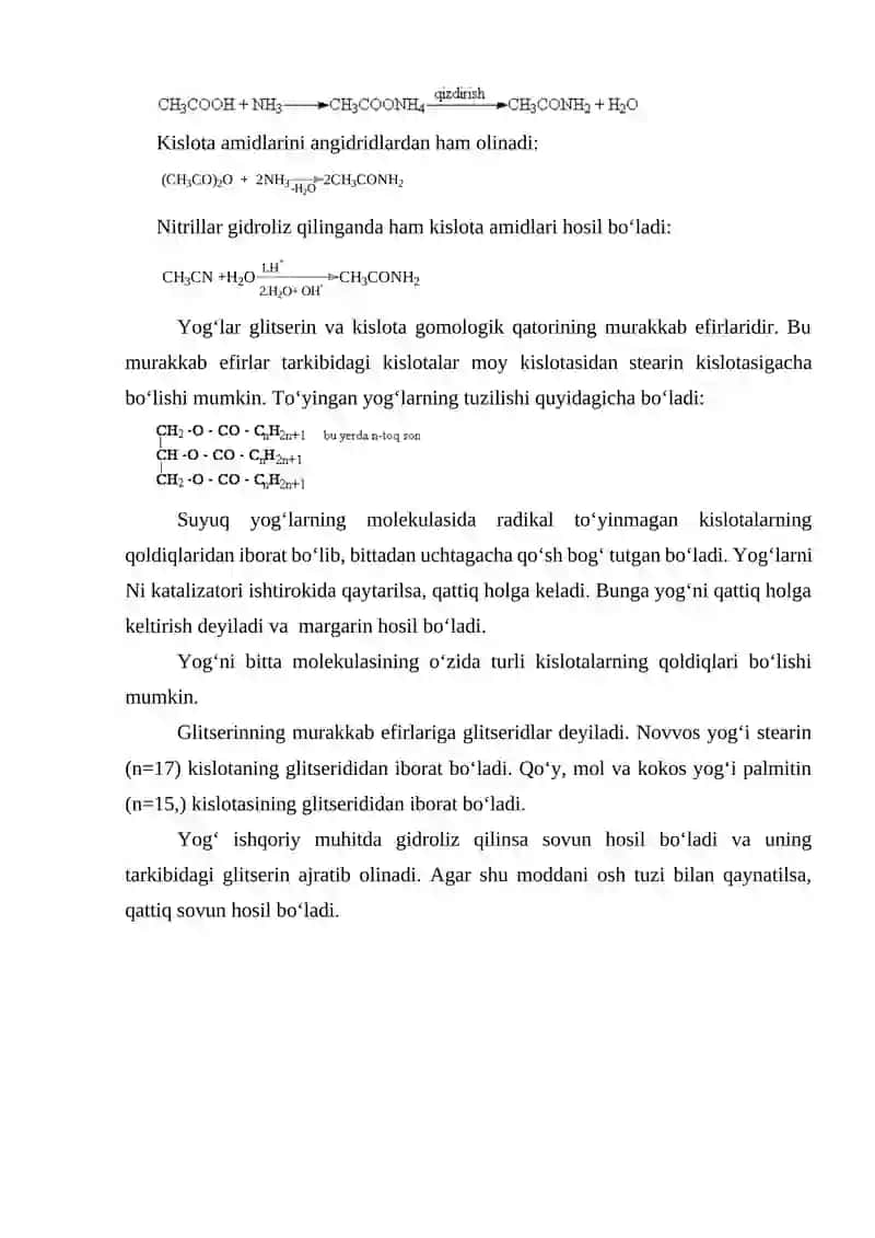 Karbon kislotalarning funksional hosilalari 2
