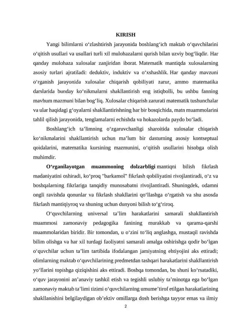 Boshlangʻich sinflarda oʻquvchilarni oʻyinlar orqali matematika faniga boʻlgan qiziqishlarini oshirish 2