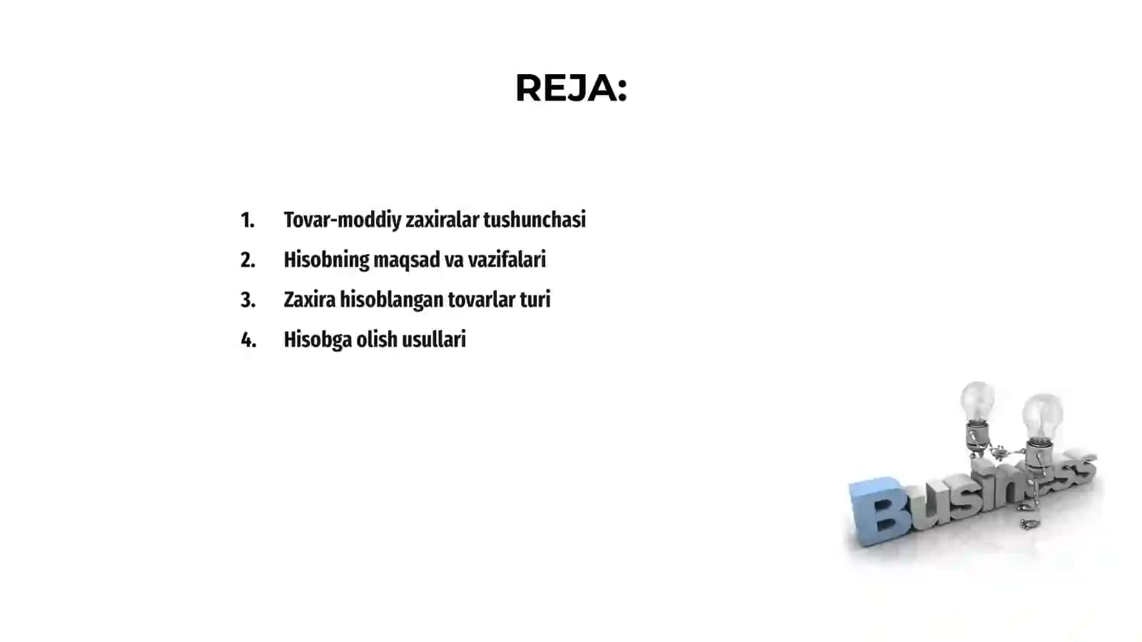 Tovar-moddiy zaxiralar hisobi 2