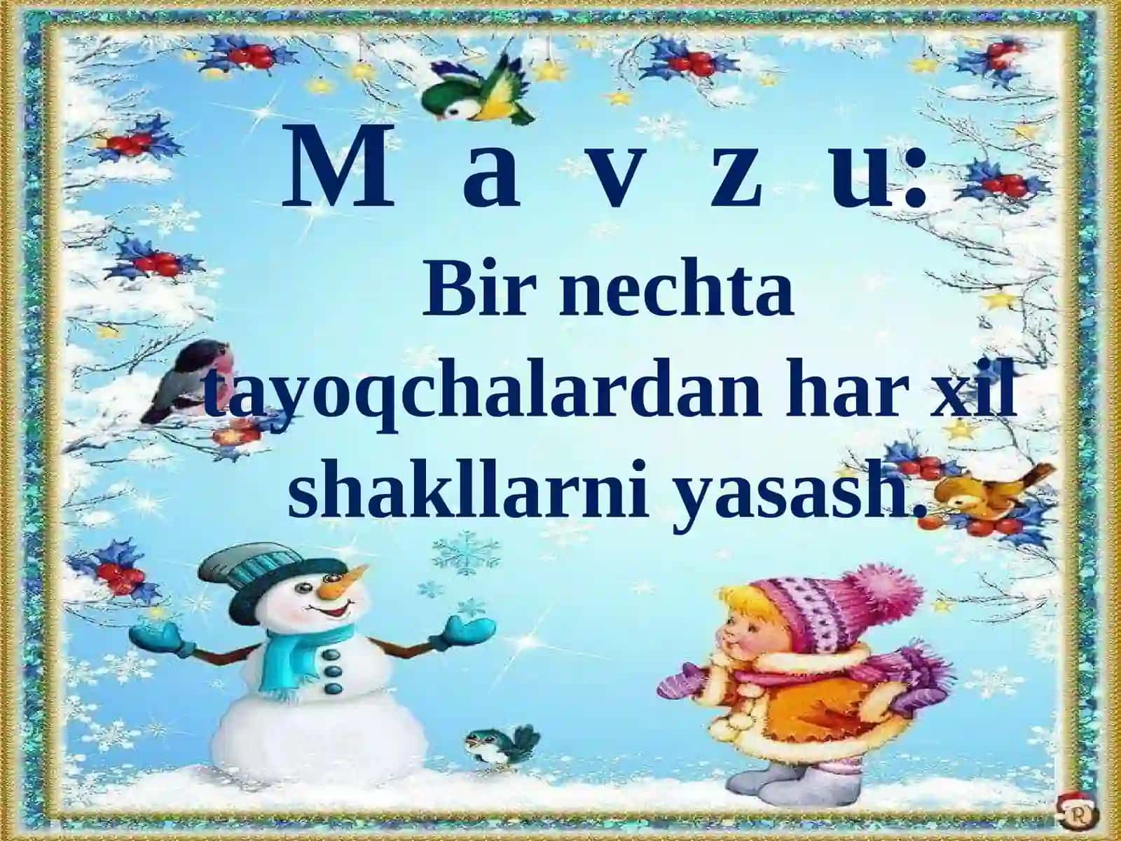 1-sinf matematika fanidan dars taqdimoti 2