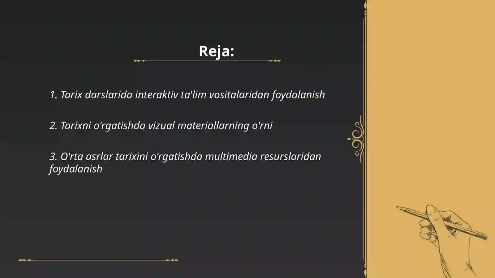 Tarix darslarida ta'lim vositalaridan foydalanish 2