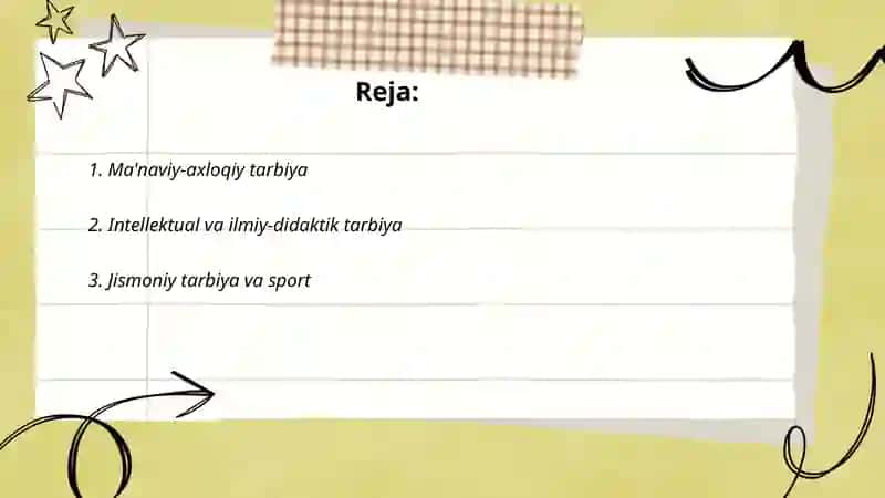 Tarbiyaning mazmuni va asosiy yoʻnalishlari 2