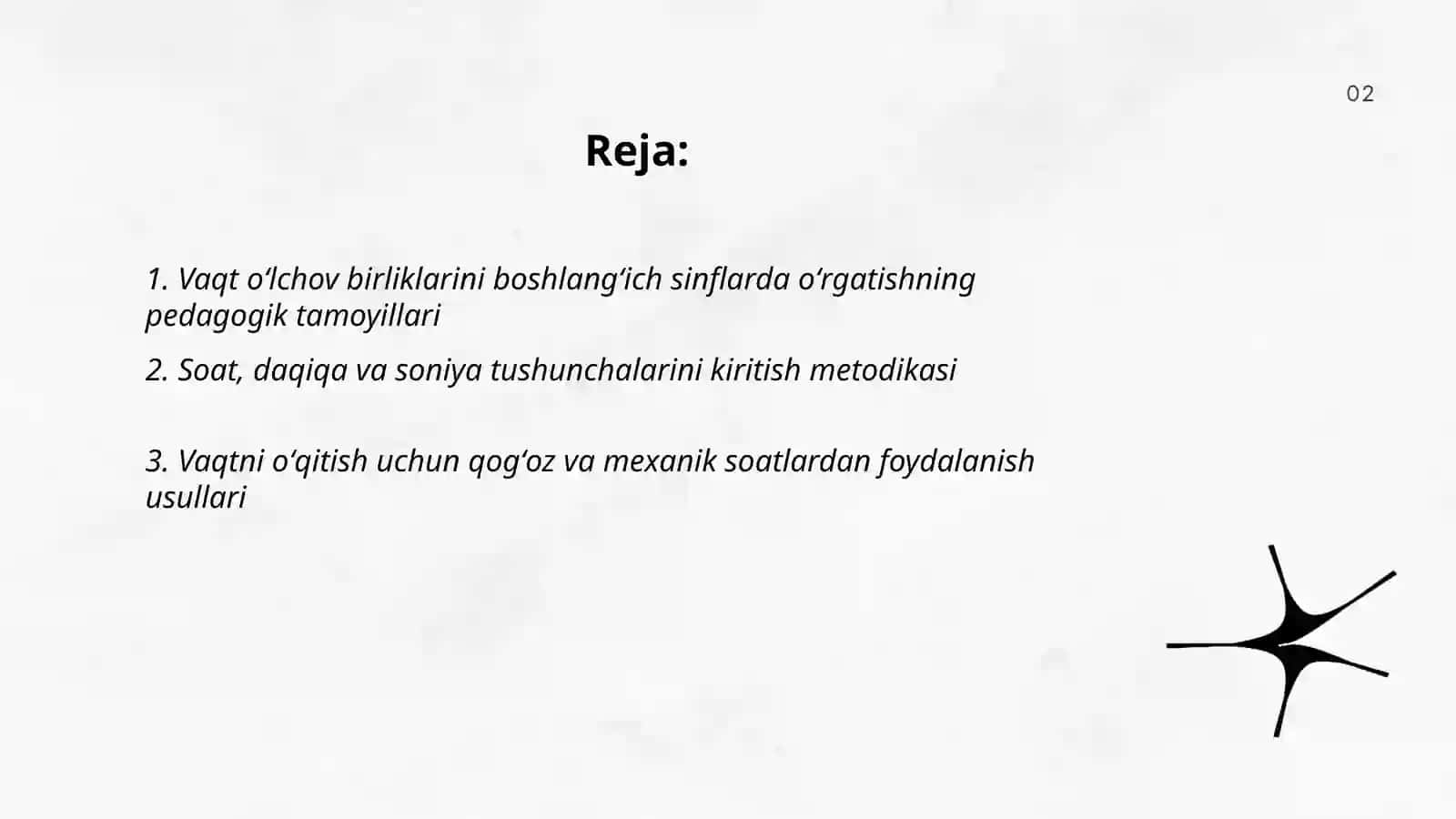 Vaqt oʻlchov birliklarini oʻrgatish metodikasi 2