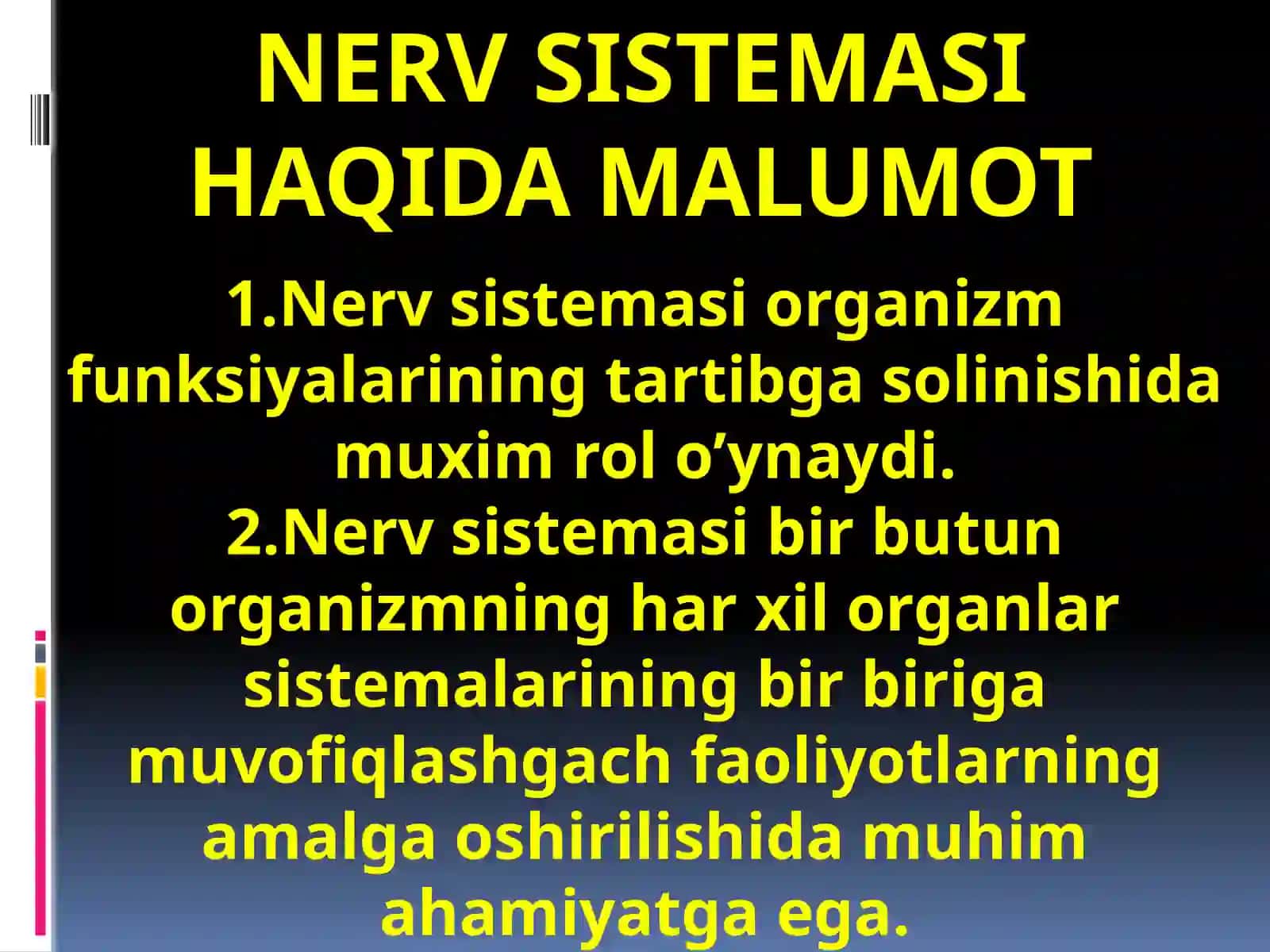 Nervsistemasi, Boshmiya 2