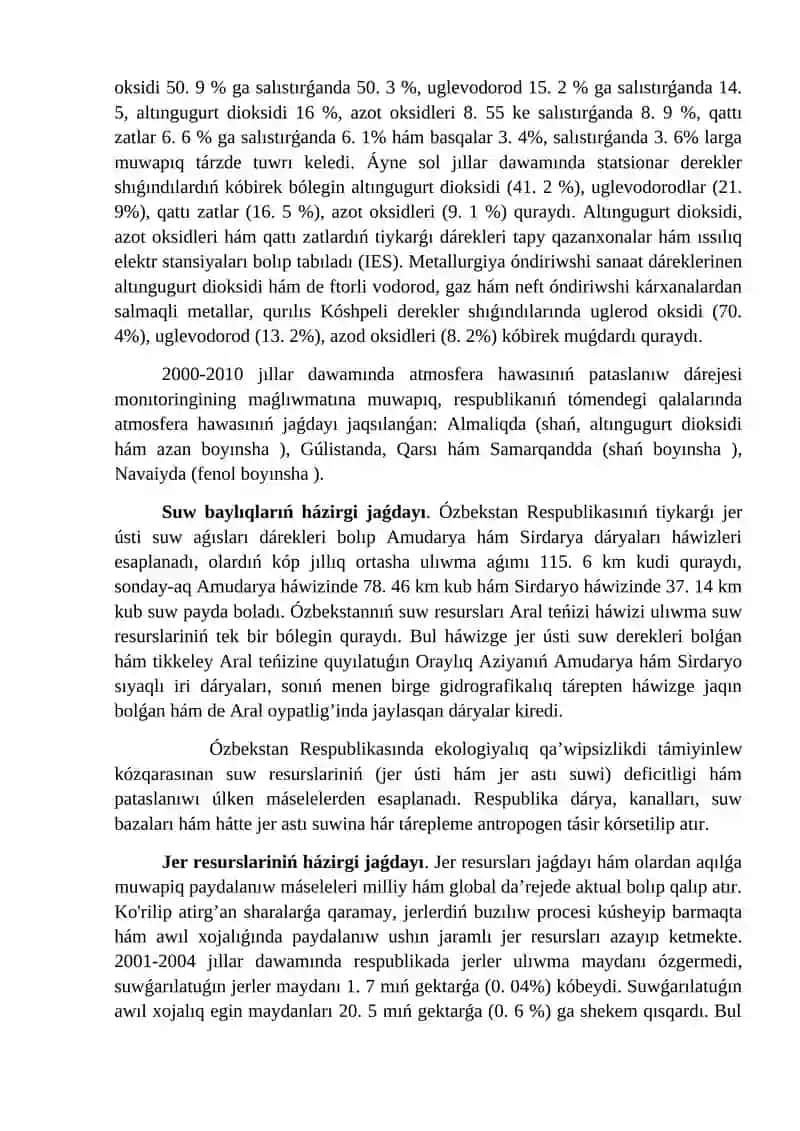 2-lekciya. Tábiyaattan paydalanıwdıń ekologiyalıq tárepten baylanıslılıǵı 2