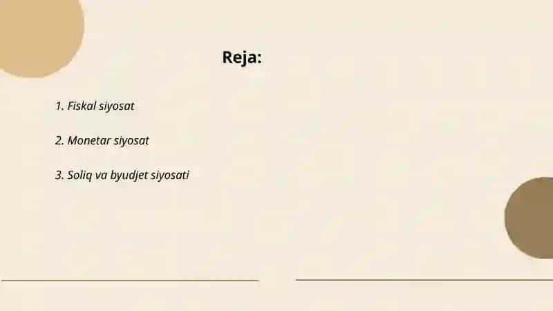 Davlatning makroiqtisodiy muvozanatni ta'minlash siyosati 2
