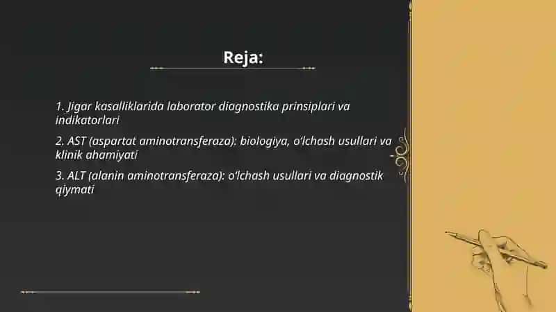 Jigar kasalliklari laborator diagnostikasi 2