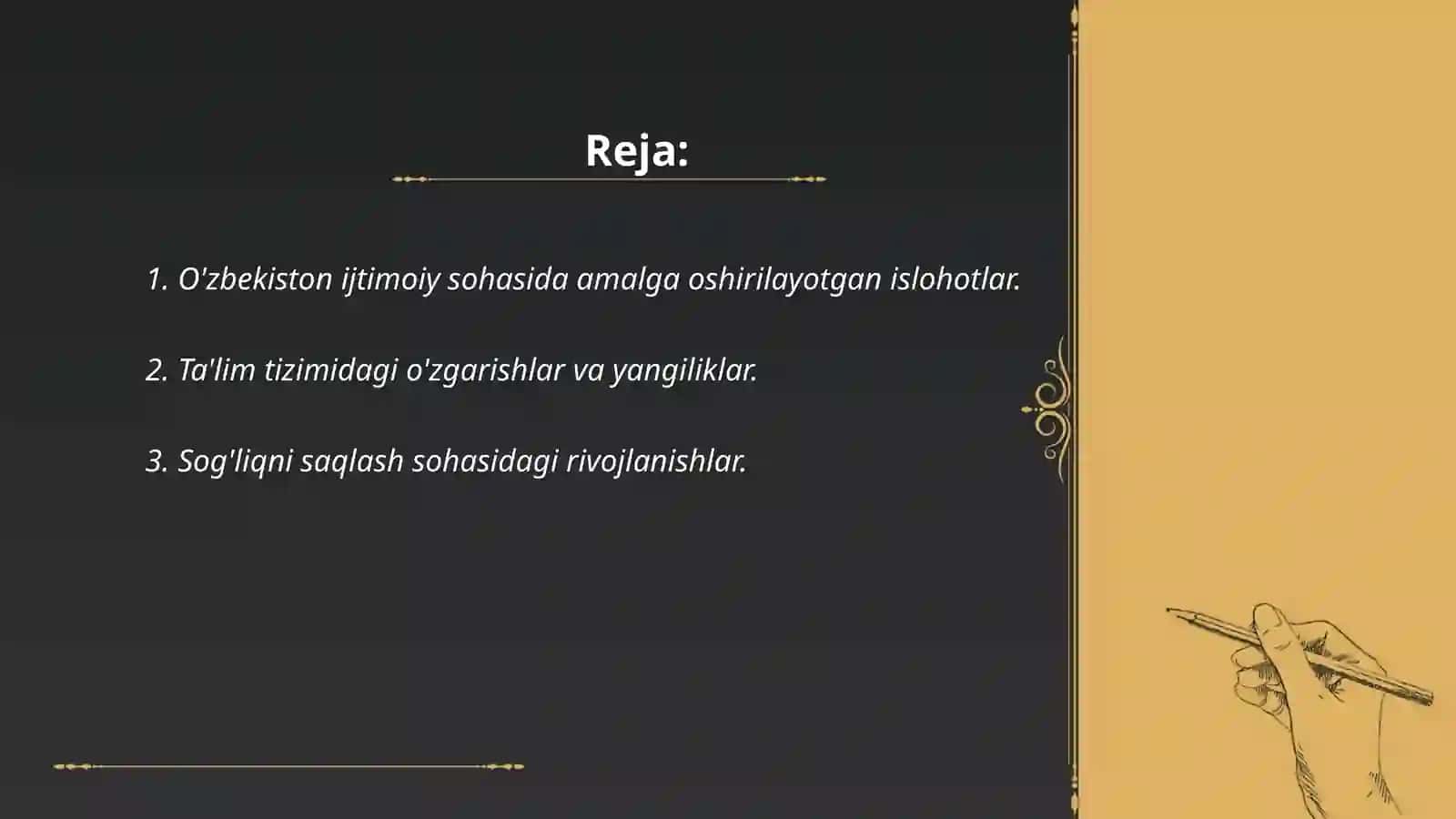 Uzbekistonda ijtimoiy sohada o'zgarishlar 2