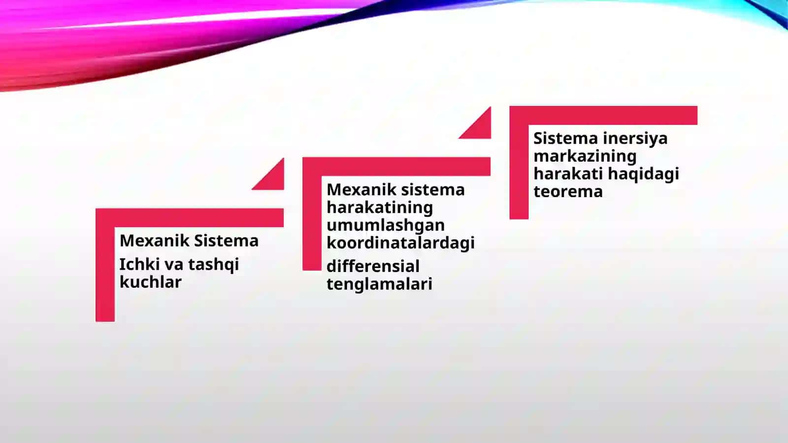 Nabiyev Muhammadziyoning Nazariy Mexanika Fanidan Mexanik sistem 2