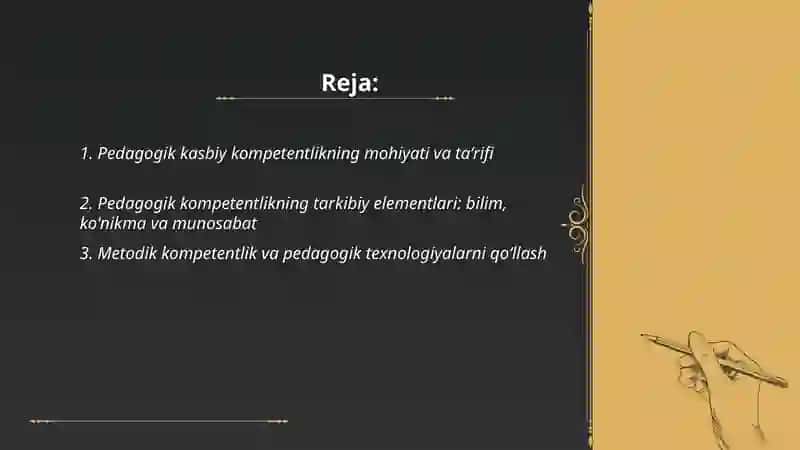 PEDAGOGIK KASBIY KOMPETENTLIK VA UNGA XOS SIFATLAR 2