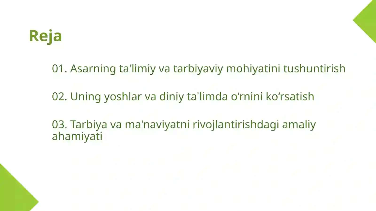 А.Навоийнинг “Махбуб ул-Қулуб” асарининг таълим-тарбиявий аҳамияти. 2