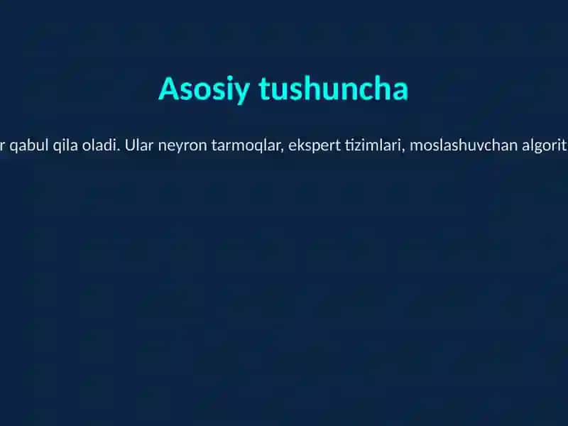 Intellektual boshqaruv tizimlari 2
