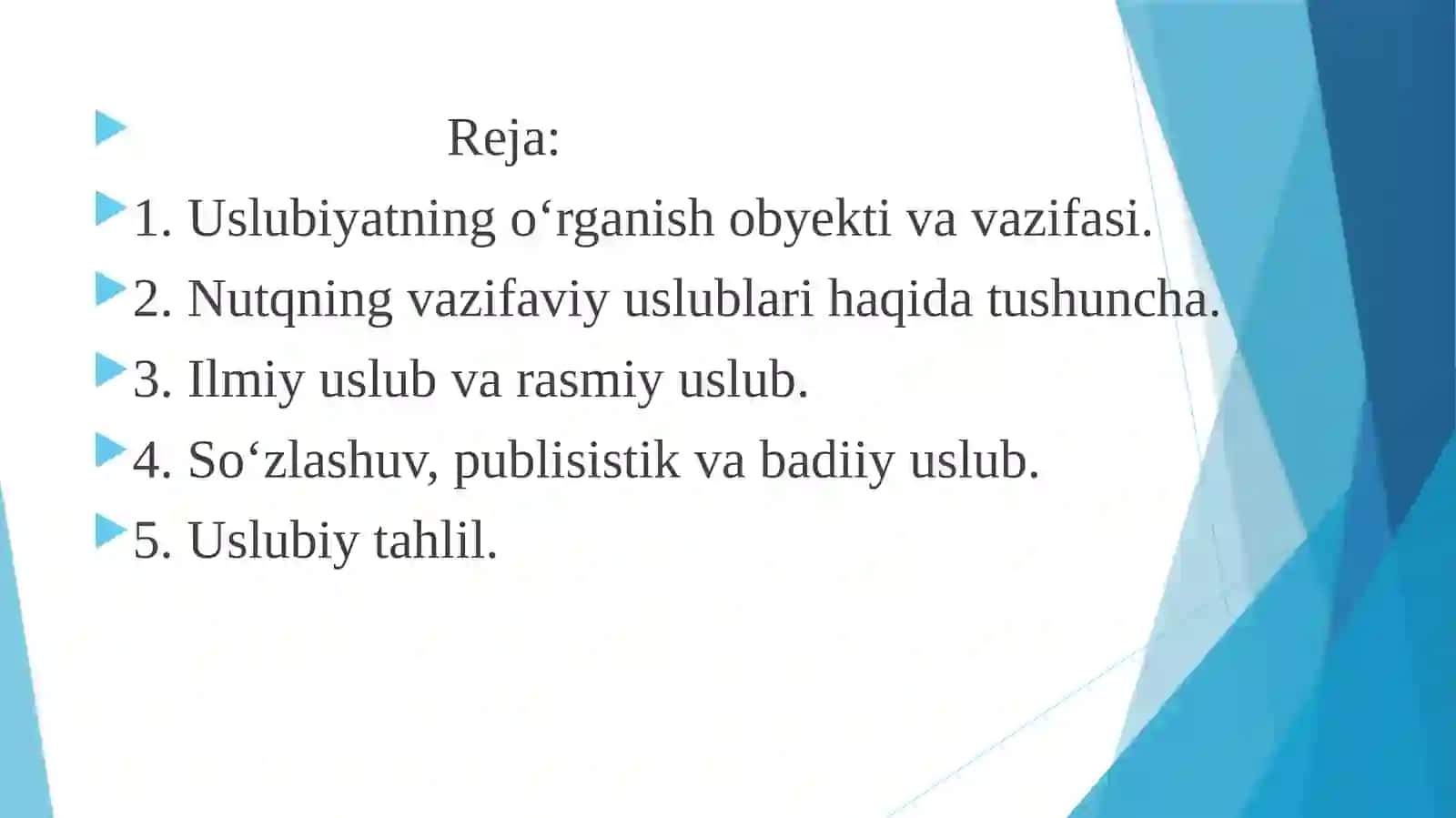 Nutq uslublari(Stilistika) 2